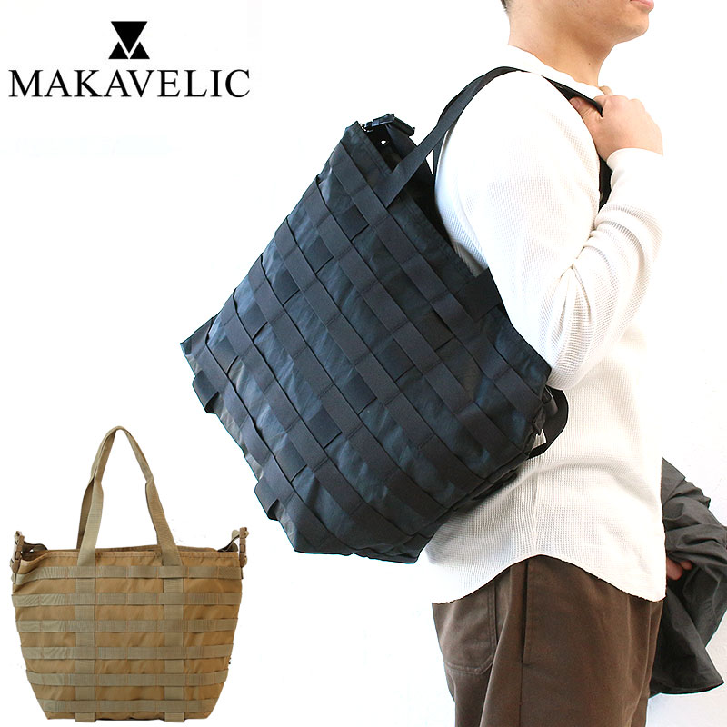 【5月20日限定!最大P35倍】マキャベリック トートバック RICO リコ ショルダーバック 2WAY MAKAVELIC×T.S.O.P WEBBING TOTE BAG B4 A4 軽量 大容量 3109-10202 バッグ ショルダーバッグ メンズ レディース ブランド 通学 おしゃれ プレゼント