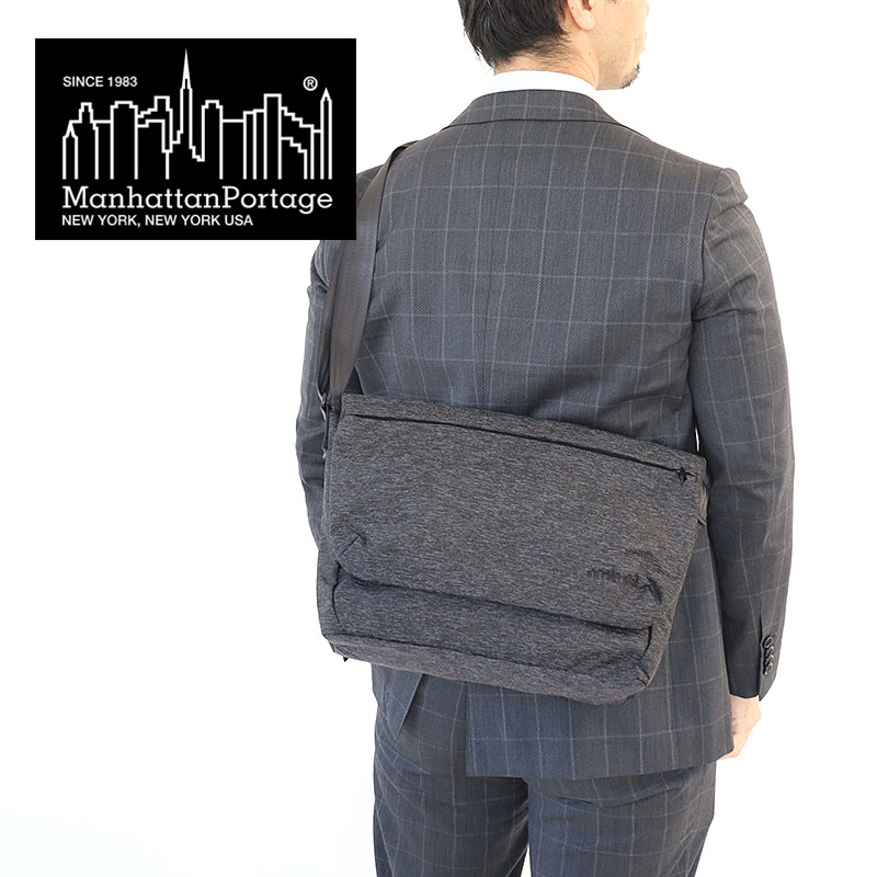 Rakuten - ノベルティ付 マンハッタンポーテージ ブラックレーベル メッセンジャーバッグ メンズ 斜めがけ 軽量 軽い シンプル Manhattan Portage MP1698OXFBL ビジネス 通勤 A4 ブランド おしゃれ カジュアル 正規品