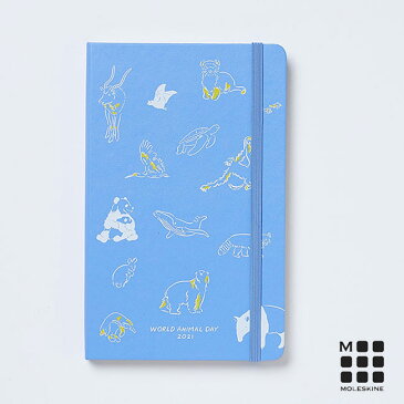 【最大23倍!9/5(月)Wエントリー&Rカード】foxco モレスキン MOLESKIN NOTEBOOK ノート 無地 World Animal Day 2021 foxco Limited Edition Notebook アニマル イラスト Lサイズ ラージサイズ