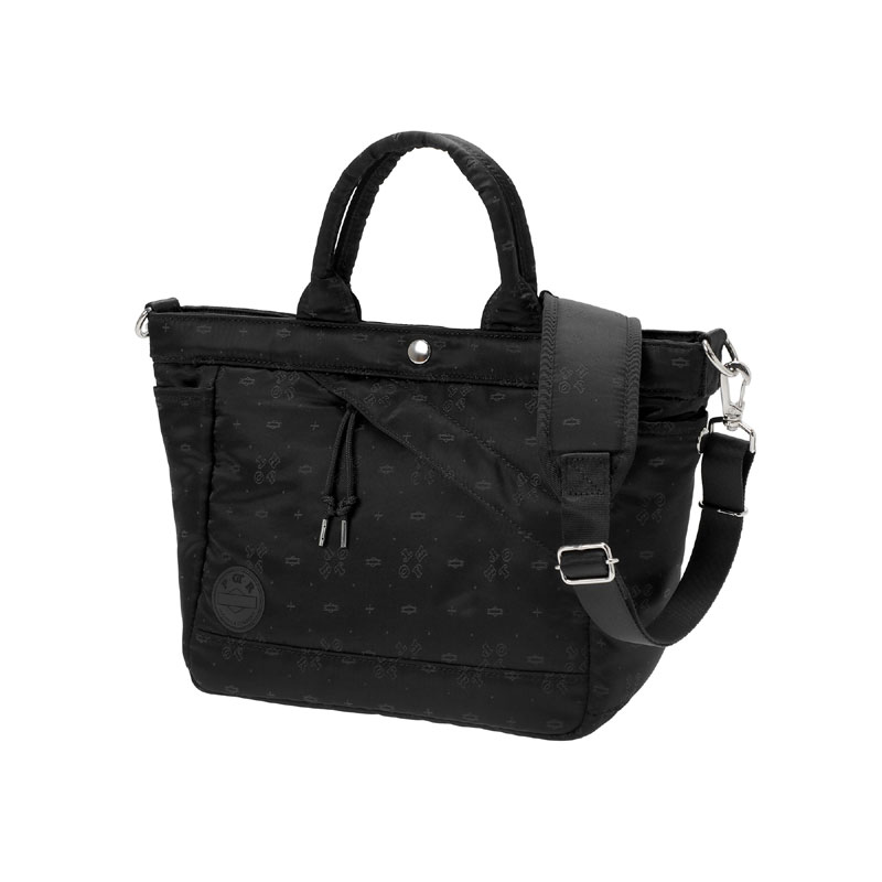カバンの店 東西南北屋のPOTR モノグラム 2WAYトートバッグ 998-05482 MONOGRAM 2WAY TOTE BAG トート ショルダートート ミニトート ハンドバッグ ナイロン 肩掛け 斜め掛け 手持ち 旅行 おしゃれ トラベル メンズ レディース シンプル 軽い 軽量 日本製 ブランド 吉田カバン 吉田かばん｜アングル2