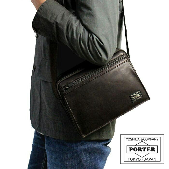 ポーター 革ショルダーバッグ メンズ ポーター アメイズ ショルダーバッグ(S) 022-03791 吉田カバン AMAZE PORTER 本革 レザー メンズ ビジネスバッグ 牛革 ビジネスショルダー ブリーフショルダー メンズ 日本製 ミニサイズ コンパクト 小さめ 軽量 軽い フォーマル 通勤 仕事 収納 ブランド