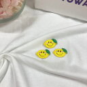 ワッペン アイロン 3個セット ニコちゃん × レモン  刺繍 アップリケ 果物 ハンドメイド 入園 入学 幼稚園 保育園 ハンドメイド 男の子 女の子 大人向け 先生