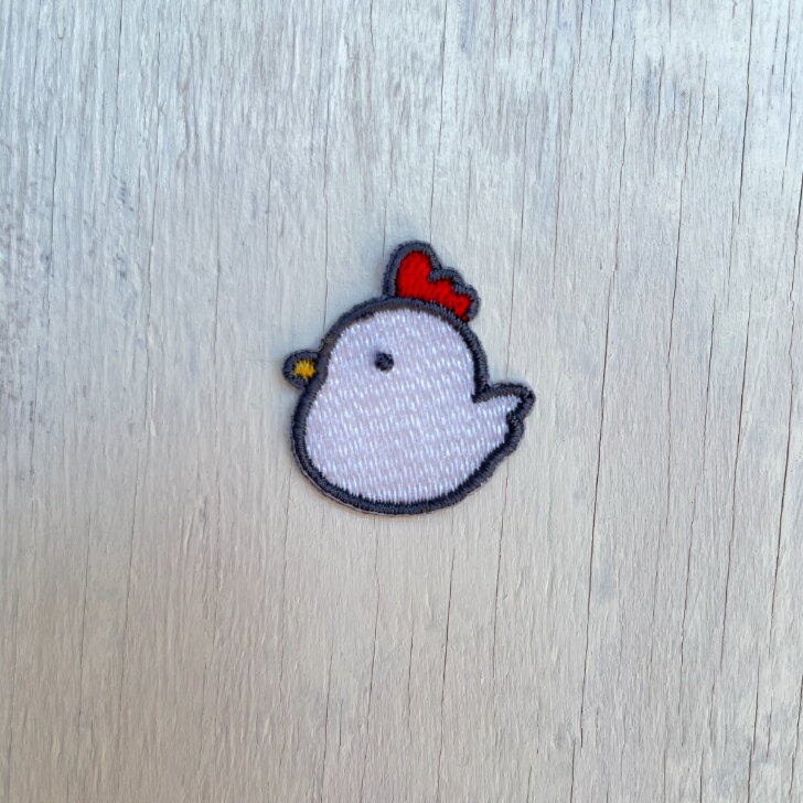 ニワトリ 動物 鳥 刺繍 ワッペン アップリケ アイロン ハンドメイド 入園 入学 幼稚園 保育園 ハンドメイド