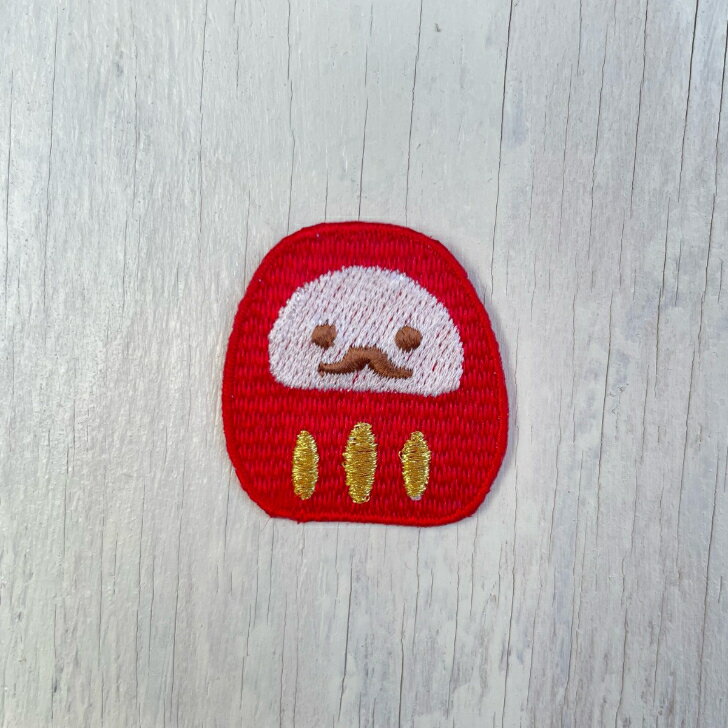 乐天商城 - ダルマ だるま 刺繍 ワッペン アップリケ アイロン ハンドメイド 入園 入学 幼稚園 保育園 ハンドメイド