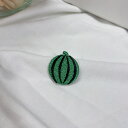 スイカ 【1000円以上購入で送料無】 果物 西瓜 すいか 可愛い 刺繍 ワッペン アップリケ アイロン ハンドメイド 入園 入学 幼稚園 保育園 ハンドメイド
