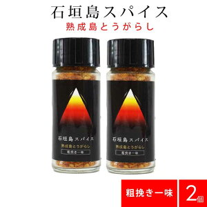 石垣島スパイス 熟成島とうがらし 粗挽き一味 10g ×2個セット ｜ 100,000スコビル 激辛 激辛スパイス 島唐辛子 島とうがらし 唐辛子 調味料 ハバネロ 一味 一味唐辛子