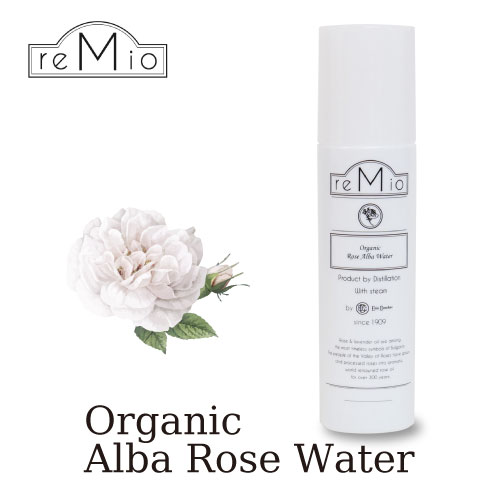 remio オーガニックアルバローズウォーター 150ml｜レミオ｜Organic Alba Rose Water｜芳香蒸留水｜オーガニックフローラルウォーター｜ハーブウォーター｜エアーフレッシュナー｜化粧水｜ふき取り化粧水｜ボディミスト｜ヘアミスト｜ブルガリア Enio Bonchev