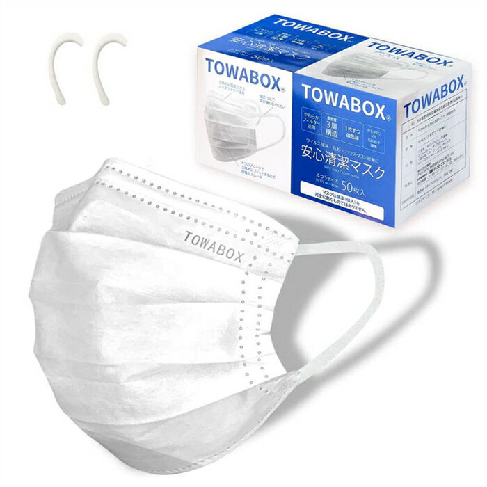 【送料無料】TOWABOX 不織布マスク 使い捨てマスク 男