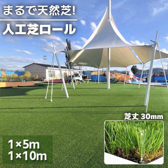 ＼全店クーポン配布中／人工芝 芝丈3cm 高耐久 1m×10m 1m×5m 高密度 ロール 人工芝ロール 5m 10m リアル人工芝 人工芝生 防草シート 庭 ガーデニング ガーデン リアル 防草 芝生 雑草防止 人工芝生 人工芝マット 芝生マット