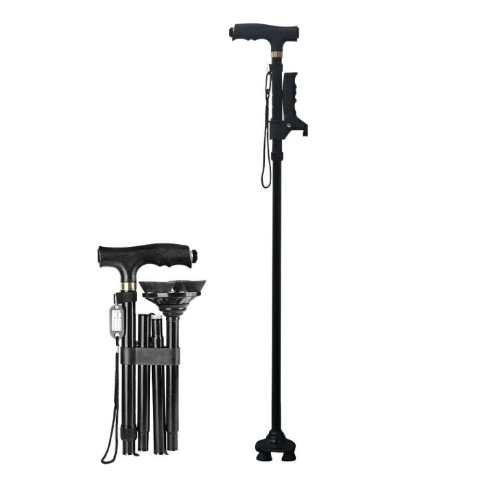 【全店クーポン配布中】ステッキ 折りたたみ 杖 つえ 折り畳み 5段階さ調節 折りたたみ式ステッキ  ...