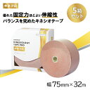 キネプロ 75mm×32m 1巻 5箱セット(トワテックキネシオロジーテープ PRO)キネシオテープ キネシオロジーテープ スポーツテーピング 通気性 速乾 はがれにくい 伸縮テープ 膝 肩 腰 足首 アキレス腱 ふくらはぎ 肉離れ 五十肩 手首 腕 腱鞘炎 スポーツ 7.5cm 送料無料