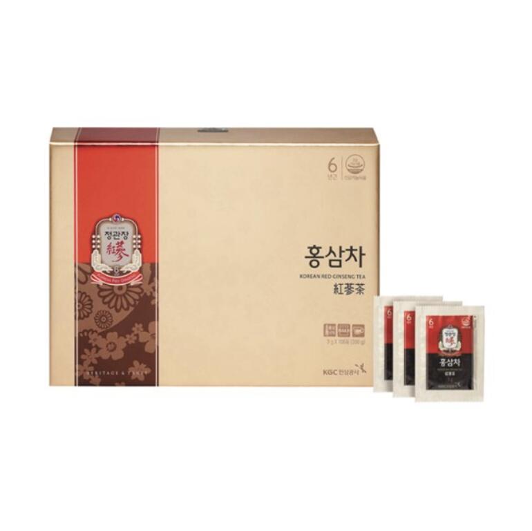 【正官庄】【送料無料】紅参茶 3g x 100包　高麗人参 朝鮮人参 紅蔘サプリ サプリメント　健康 スタミナ 自分へのご褒美 あいさつ回り 手土産のサムネイル