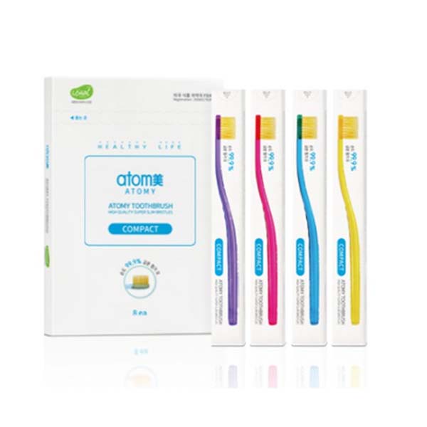 【アトミ】【送料無料】コンパクト歯ブラシ8本入(4)