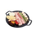 【カナモ】【送料無料】キャンプグリドル25cm (持ち手付き)