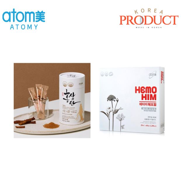 【ATOMY】【送料無料】紅参ダン(1g*60包、2ヶ月分)+ヘモヒム (20ml*60包、1ヶ月分)