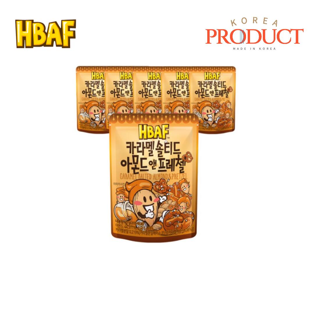 【BAF】【送料無料】キャラメルアーモンド＆プレッツェル 40g×12個 韓国お菓子 ナッツ スナック おつま..