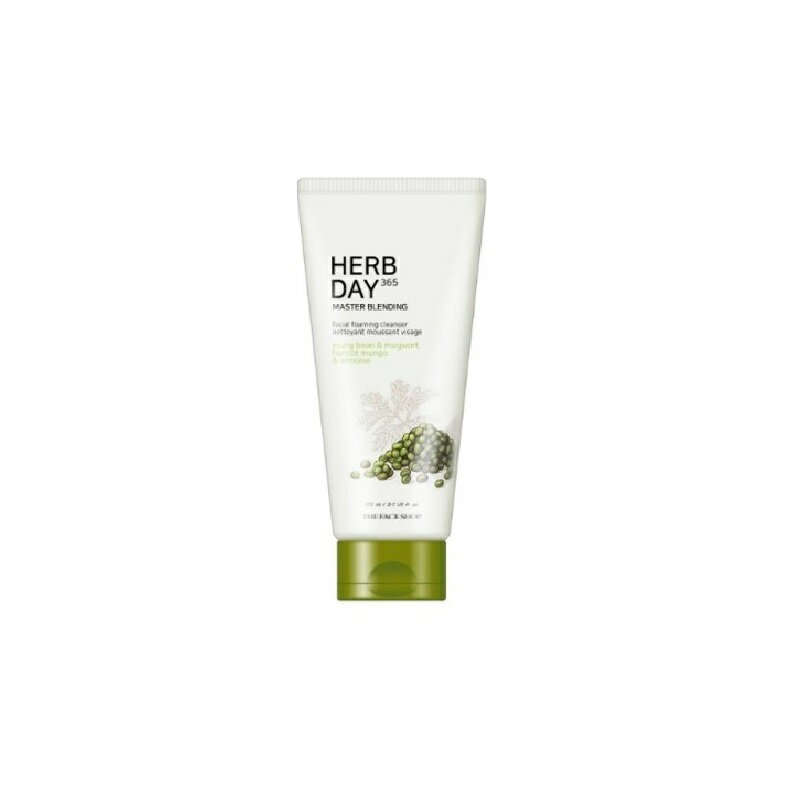 【THEFACESHOP】【送料無料】 ハーブデー365マスターブレンドクレンジングフォーム緑豆&ヨモギ170ml