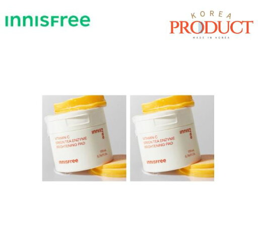 【innisfree】【送料無料】ビタC グリーンティー エンザイム くすみトーニングパッド 60枚/170ml *2 【innisfree】【送料無料】ビタC グリーンティー エンザイム くすみトーニングパッド 60枚/170ml *2