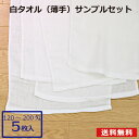 業務用白タオル平地付 お試しサンプルセット（計5枚） 120匁 140匁 160匁 180匁 200匁 送料無料 フェイス ホテル 掃除 ダスター 消耗品 ウエス 雑巾 使い捨て タオル業務用