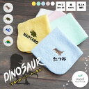 【名入れ 刺繍】恐竜カラー4種 サウルス ネーム ハンカチ 入園準備 卒園 卒業 入園 入学 誕生日 カラフル こども 子供 記念品 ギフト 名入れタオル 名入れハンカチ 卒団記念品 名入れタオル 名入れハンカチ ティラノサウルス ステゴサウルス トリケラトプス プテラノドン