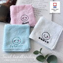 【名入れ 刺繍】今治ハンカチライト《ほっぺつきにこちゃん》( 今治 ハンカチ 今治ハンカチ ギフト プレゼント 誕生日 卒園 卒業 記念品 タオルハンカチ ハンカチタオル おしゃれ かわいい 無地 綿100% 日本製 卒園ギフト 子供用ハンカチ 男の子 女の子)145