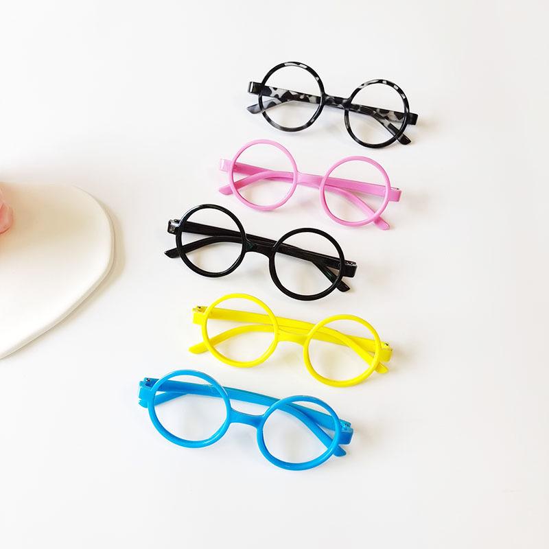 子供用眼鏡 キッズ 眼鏡フレーム 丸型 黄色 縁なし ブルー ブラック ピンク系 グレー かわいい 小顔 普段使い 運動