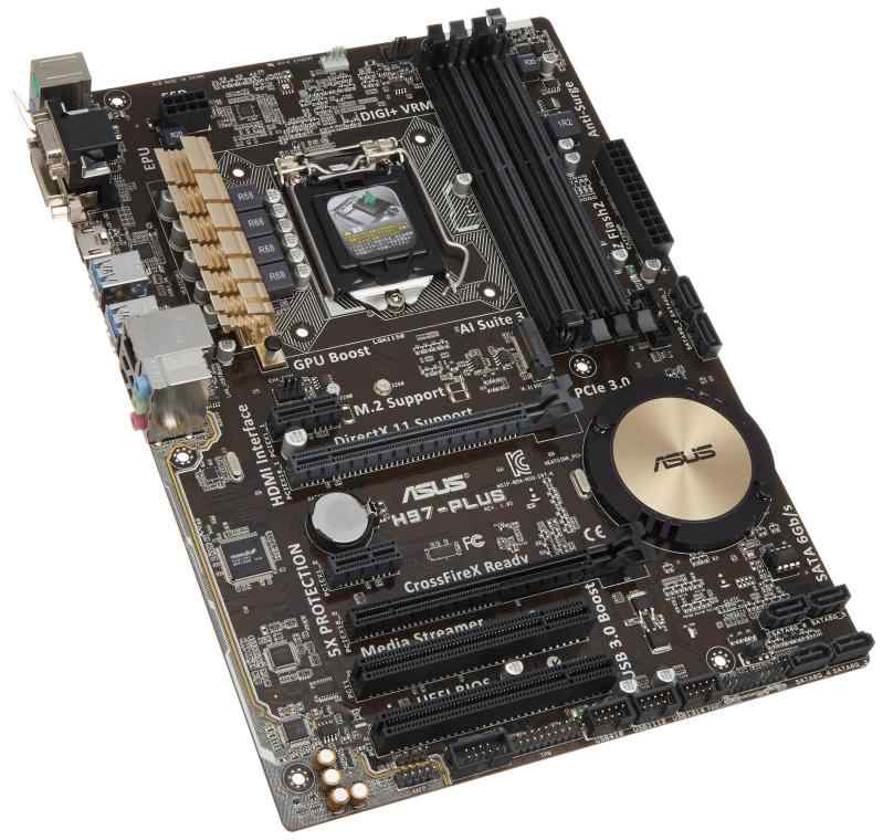 ����š�ASUSTeK Intel H97��� �ޥ����ܡ��� LGA1150�б� H97-PLUS ��ATX��