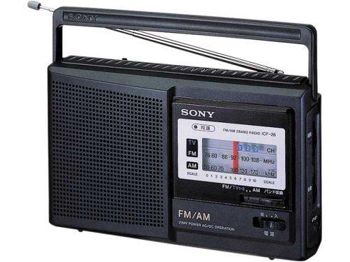 【中古】SONY ICF-28 FMラジオ (ブラック)