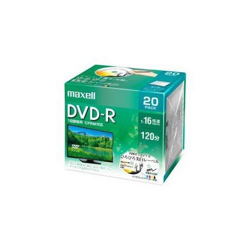 maxell 録画用 DVD-R 標準120分 16倍速 CPRM プリンタブルホワイト 20枚パック DRD120WPE.20S maxell 録画用 DVD-R 標準120分 16倍速 CPRM プリンタブルホワイト 20枚パック DRD120WPE.20S