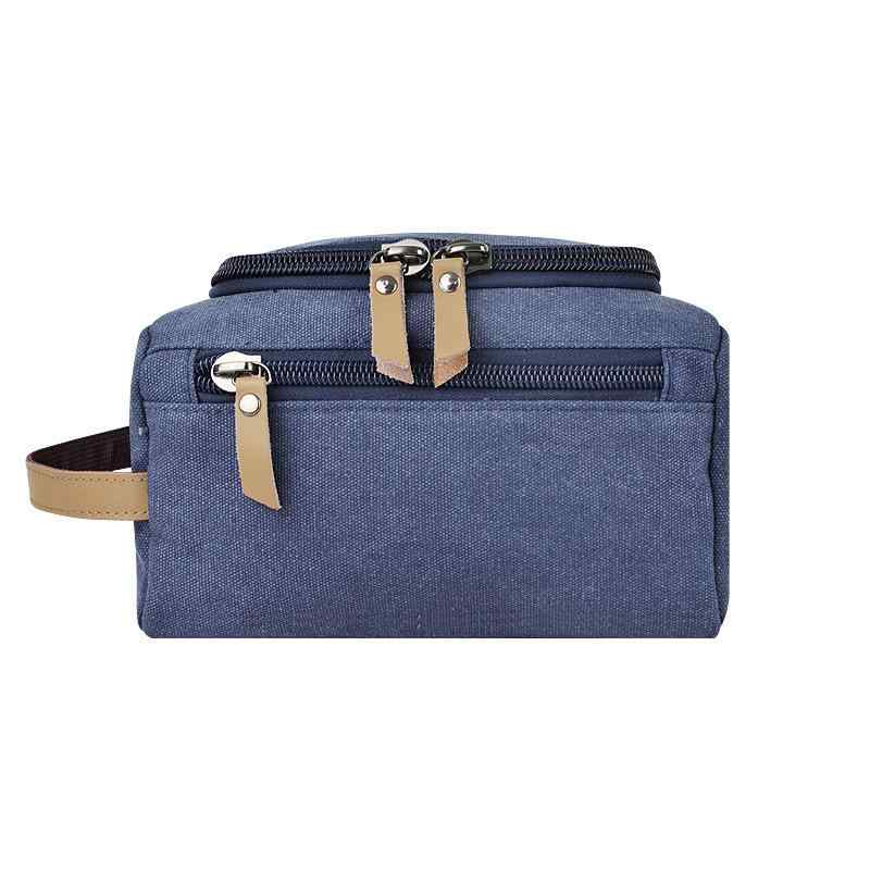 化粧ポーチ メンズ 男性用 レディース 帆布 大容量 多機能 フック付き 旅行用 洗面用具 バッグ シルバーグレー ブラック カーキ ブラウン ブルー