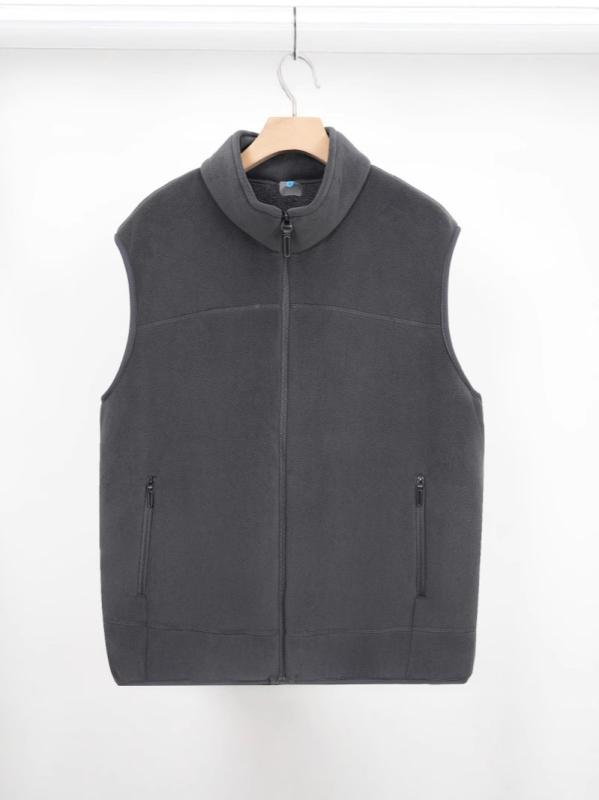 楽天リモコンタウンエコ 楽天市場店メンズ フリース ベスト あったか 保温 防寒 シニア 向け 立ち襟 ジップアップ チョッキ ゆったり 普段使い アウトドア 部屋着 秋冬