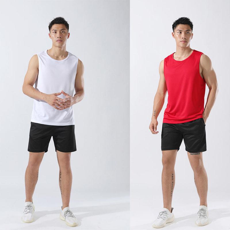 スポーツウェア 男性用 タンクトップ ノースリーブ Tシャツ トレーニングウェア ランニング ウェア 吸..