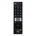【中古】エルパ ( ELPA ) テレビリモコン 国内主要メーカー対応 IRC-203T (BK) ブラック / テレビ リモコン 汎用 / オフタイマー