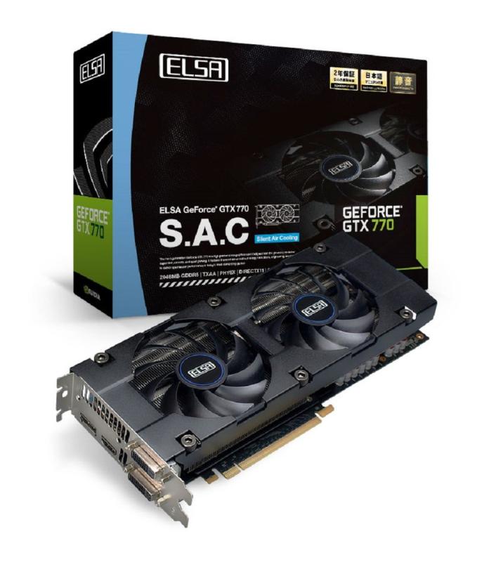 【中古】ELSA GEFORCE GTX 770 2GB S.A.C グラフィックスボード 日本正規品 VD5059 GD770-2GERX