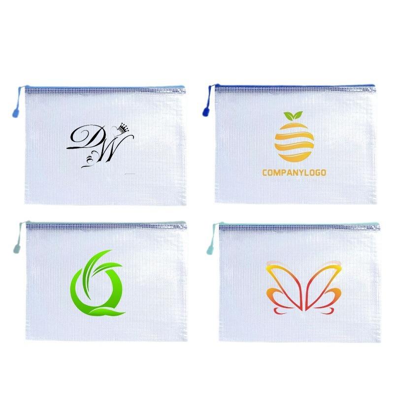 ファイルケース A4サイズ 書類ケース モランディカラー メッシュ ファスナー付き PVC 防水 草緑 米白 ..