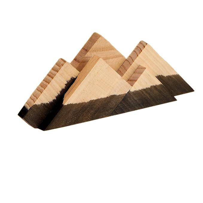 名刺入れ 木製 山峰 名刺ホルダー デスク 収納 カードケース 教師の日 ギフト 印字可能(x100)