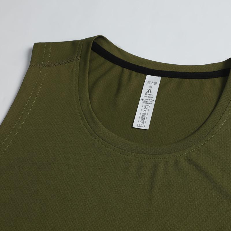 タンクトップ 男性用 吸湿 速乾 ランニング ウェア ポリエステル スポーツ トレーニング ジム アウトド..