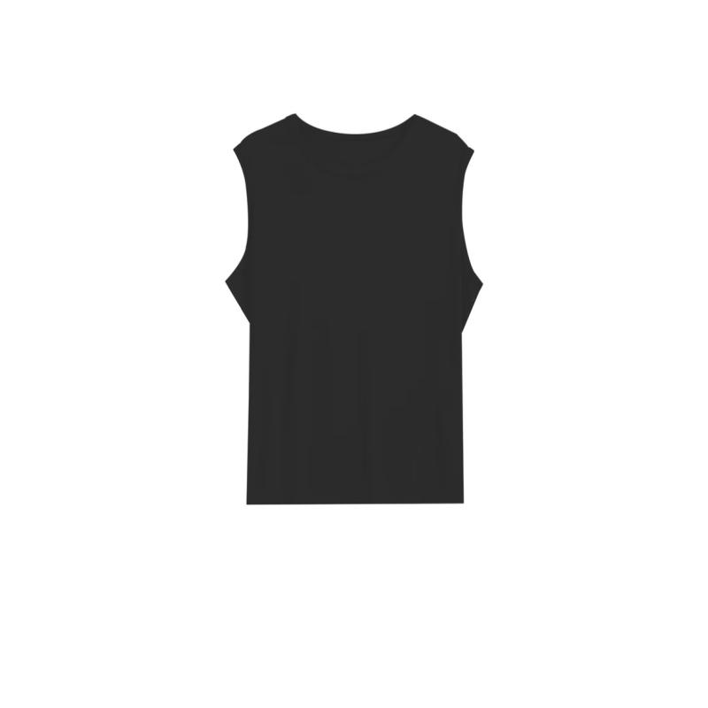 タンクトップ 男性用 竹繊維 高機能インナー ワイドショルダー 無地 トップス 豪華感グレー ブラック ..