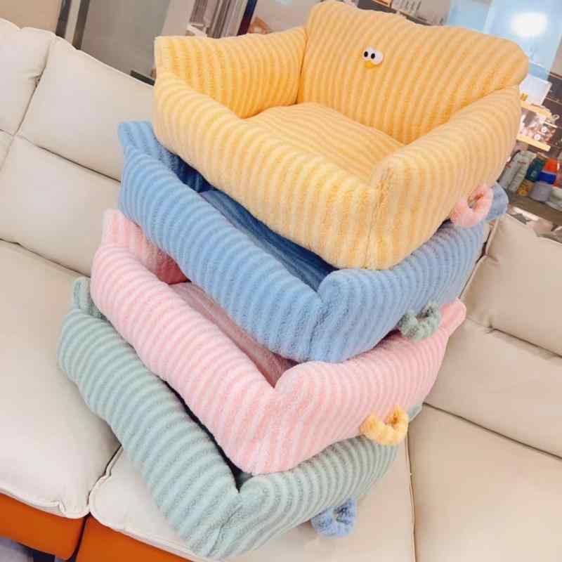 猫 ペット用ベッド 小動物用ハウス 厚手 クッション付き あったか 保温 快適 40cm 50cm2