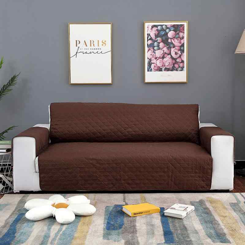 ソファ ソファカバー 一体型 風 防水 ペット 傷防止 ソファパッド 肘付き 替えカバー カフェ色 ダーク..