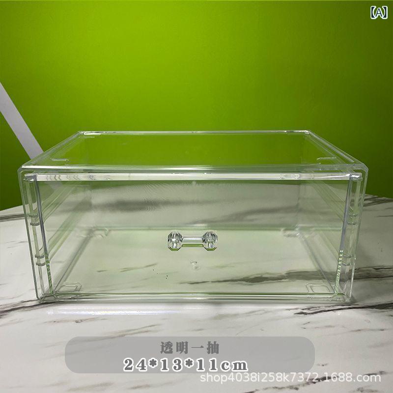 コスメボックス メイクボックス 透明 1段 2段 3段 卓上収納ケース 引き出し式 防塵 多機能 プラスチック 大容量 豪華 アクセサリー ジュエリー 口紅