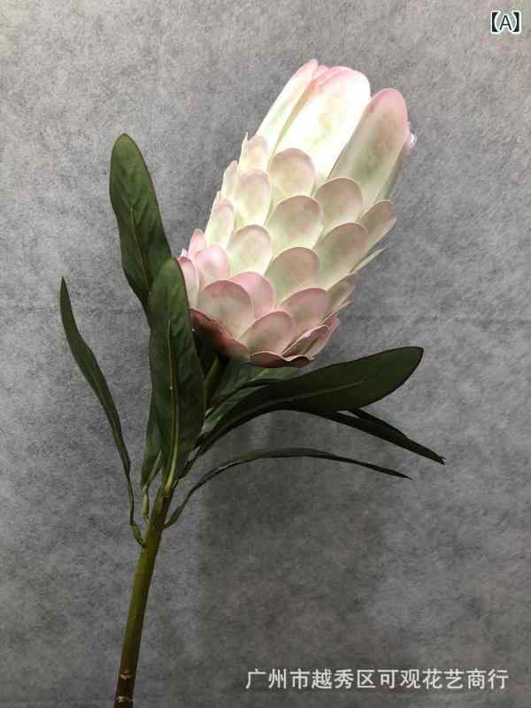 造花 3Dプリント 長寿果 熱帯植物 帝王花 南アフリカ 小さめプリンセス ウェディング 結婚式装飾 ホームインテリア 銀白 橙色 グリーン ローズレッド