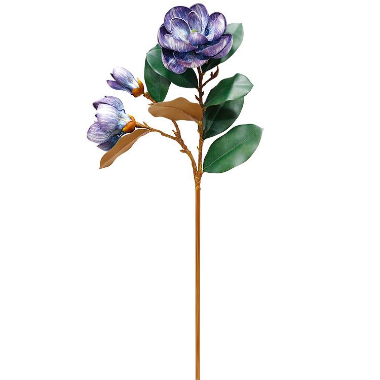 玉蘭 造花 望春玉蘭 桃色系 パープル系 オレンジ系 ブルー系 75cm 飾り インテリア リビング ダイニング テーブル 撮影用小物(x2)