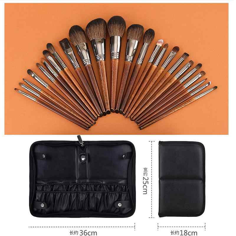 メイクブラシ レディース 24本セット 混合動物毛 人工繊維 柔らかい 化粧筆 セット 携帯用 メイクアップブラシ 羊毛 プロ仕様 化粧用ブラシ フェイスブラシ アイシャドウブラシ 収納ケース付き