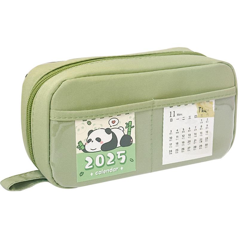 ペンケース 大容量 学生用 筆箱 文房具 火山カラー 透明 帆布 耐久性(x3)