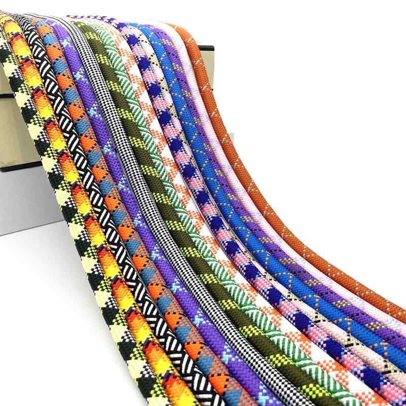 スマホ ネックストラップ 斜めがけ 7mm ポリエステル 織り カメラ ストラップ 編み込み ハンドメイド 男女兼用 レッド イエロー オレンジ ブラック ネイビー グリーン グレー ブルー ピンク パープル 反射材