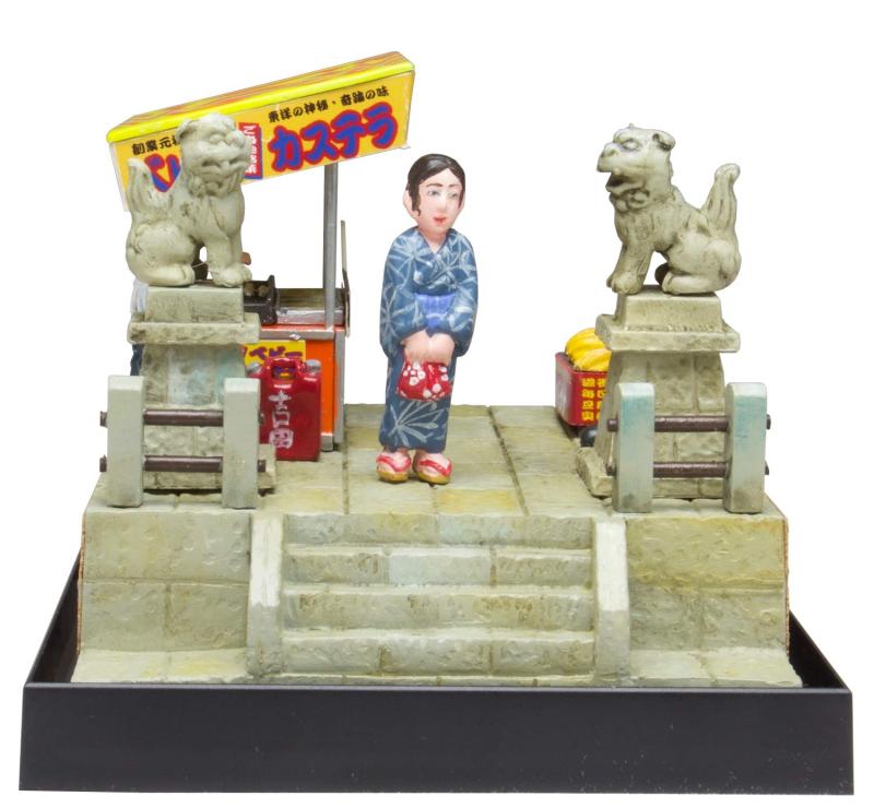 【中古】プラッツ 昭和レトロな世界 -山本高樹- 縁日の屋台 ベビーカステラ屋 プラモデル SRS-4