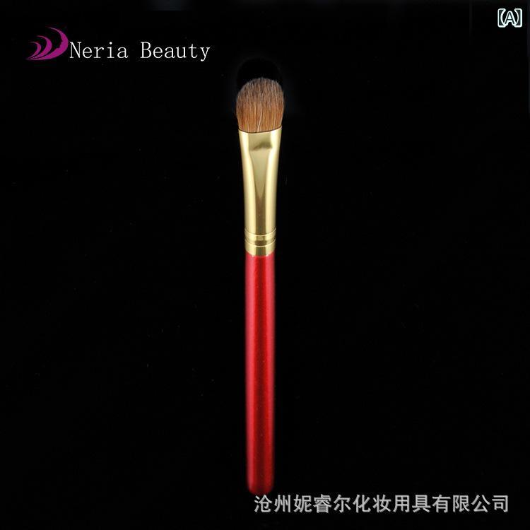 アイシャドウブラシ 大号 アイシャドーブラシ 黄狼毛 動物毛 アイメイク 化粧ブラシ メイクアップブラ..