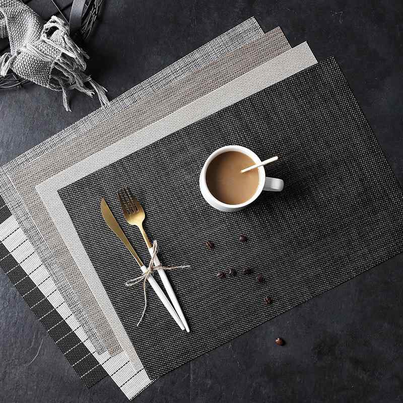ランチョンマット PVC 北欧風 断熱プレースマット テーブルマット コースター プレースマット 無地 ス..