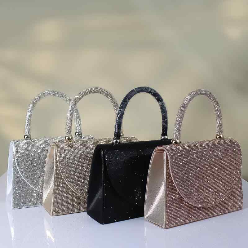 パーティーバッグ クラッチバッグ レディースバッグ ハンドバッグ ラインストーン キラキラ 2way チェ..